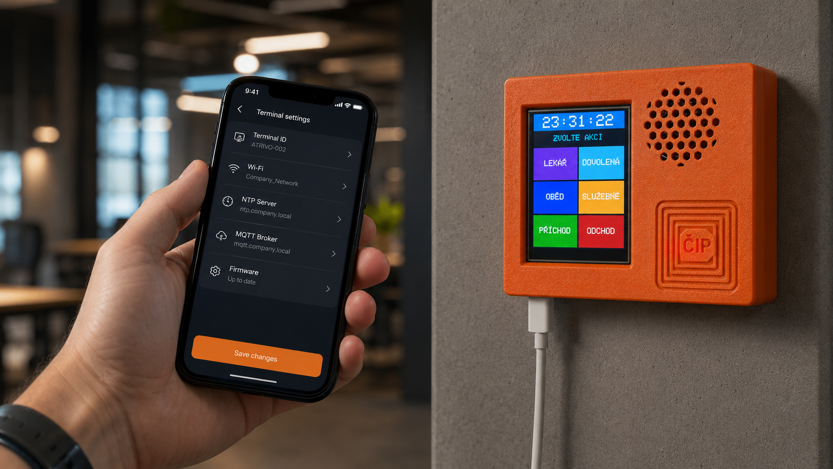 Vzdálená správa terminálu ATRIVO přes mobil
